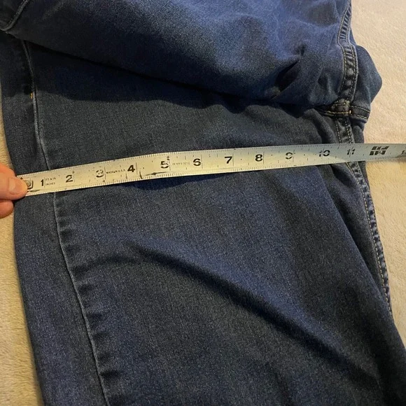 Levis 502 Regular Taper Mens Blue Jeans Size 36x32 Dark Wash Denim (35x30) - Picture 11 of 13